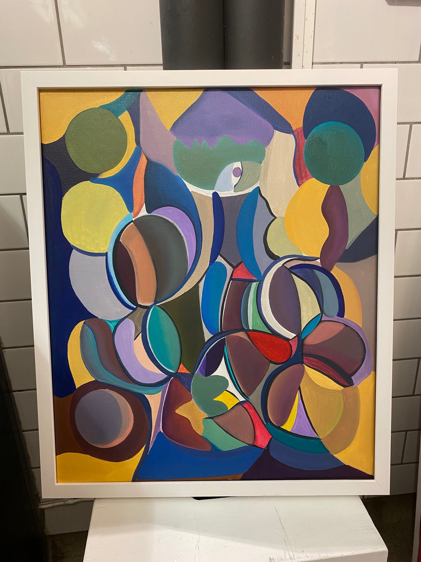 Graduation – Oljemålning med vit ram (Ej färdig)