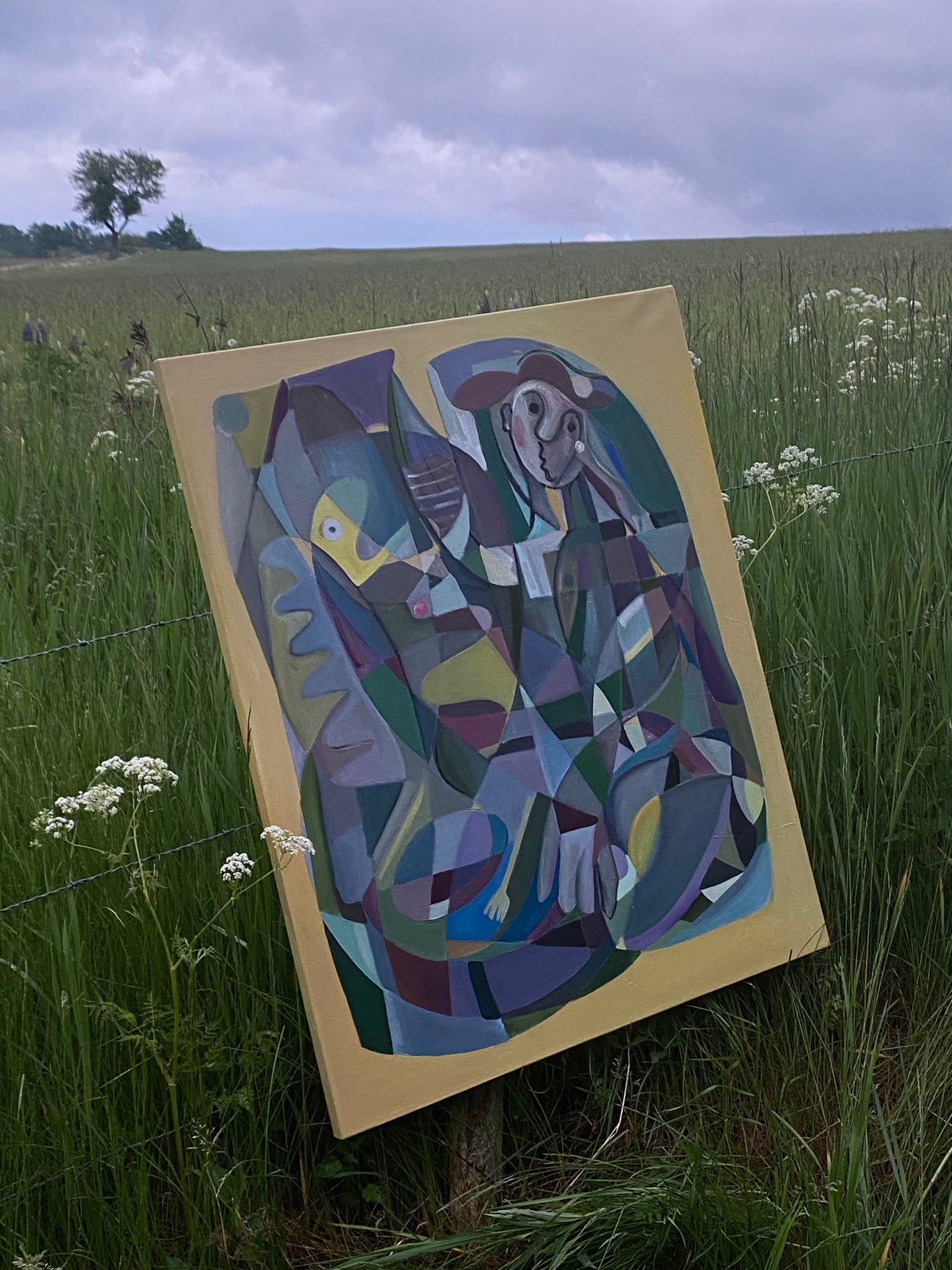 "Fiskaren" – Oljemålning (100 x 81 cm, Olja på Linneduk, ingen Ram) (Ej färdig)