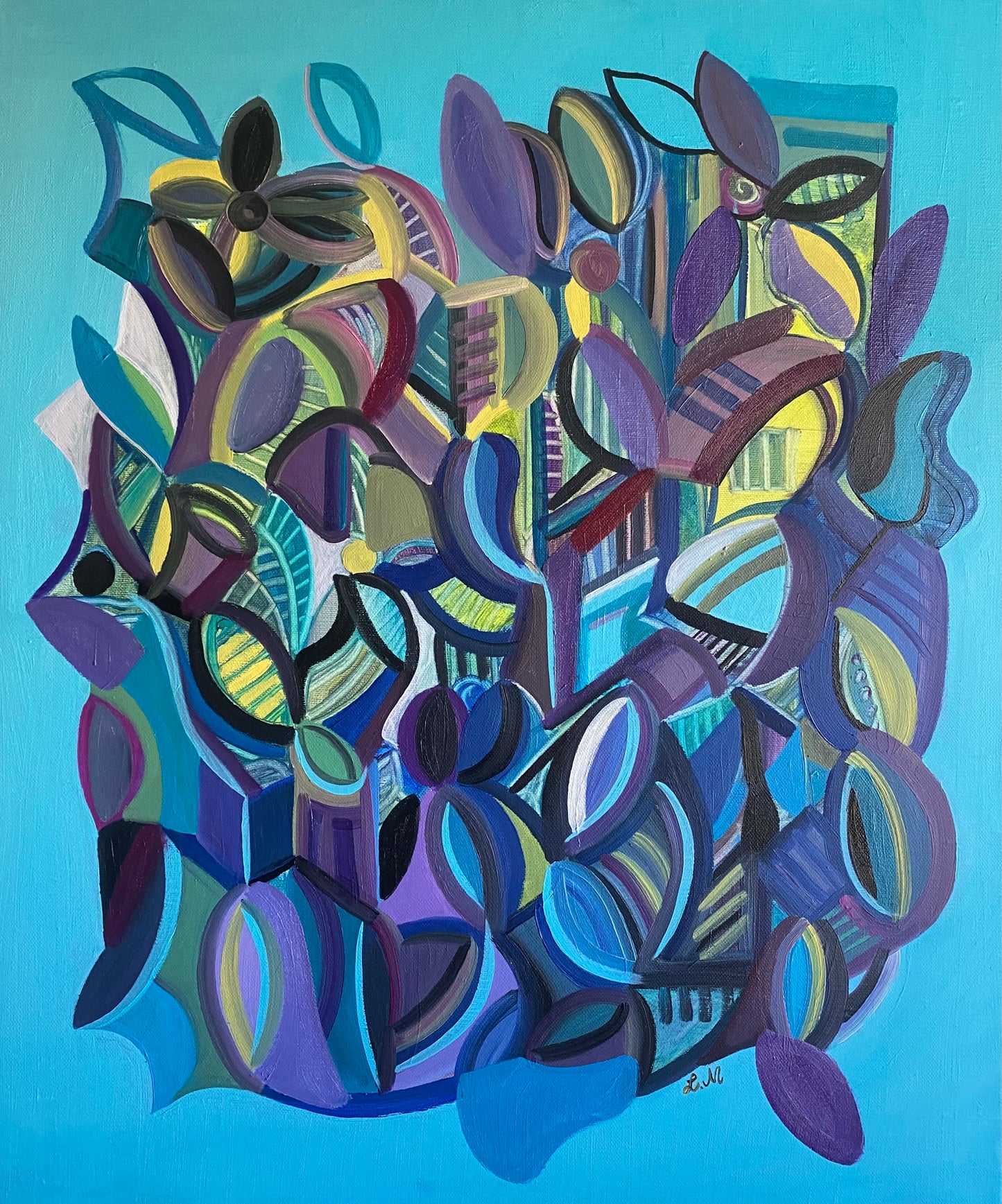 City in turquoise