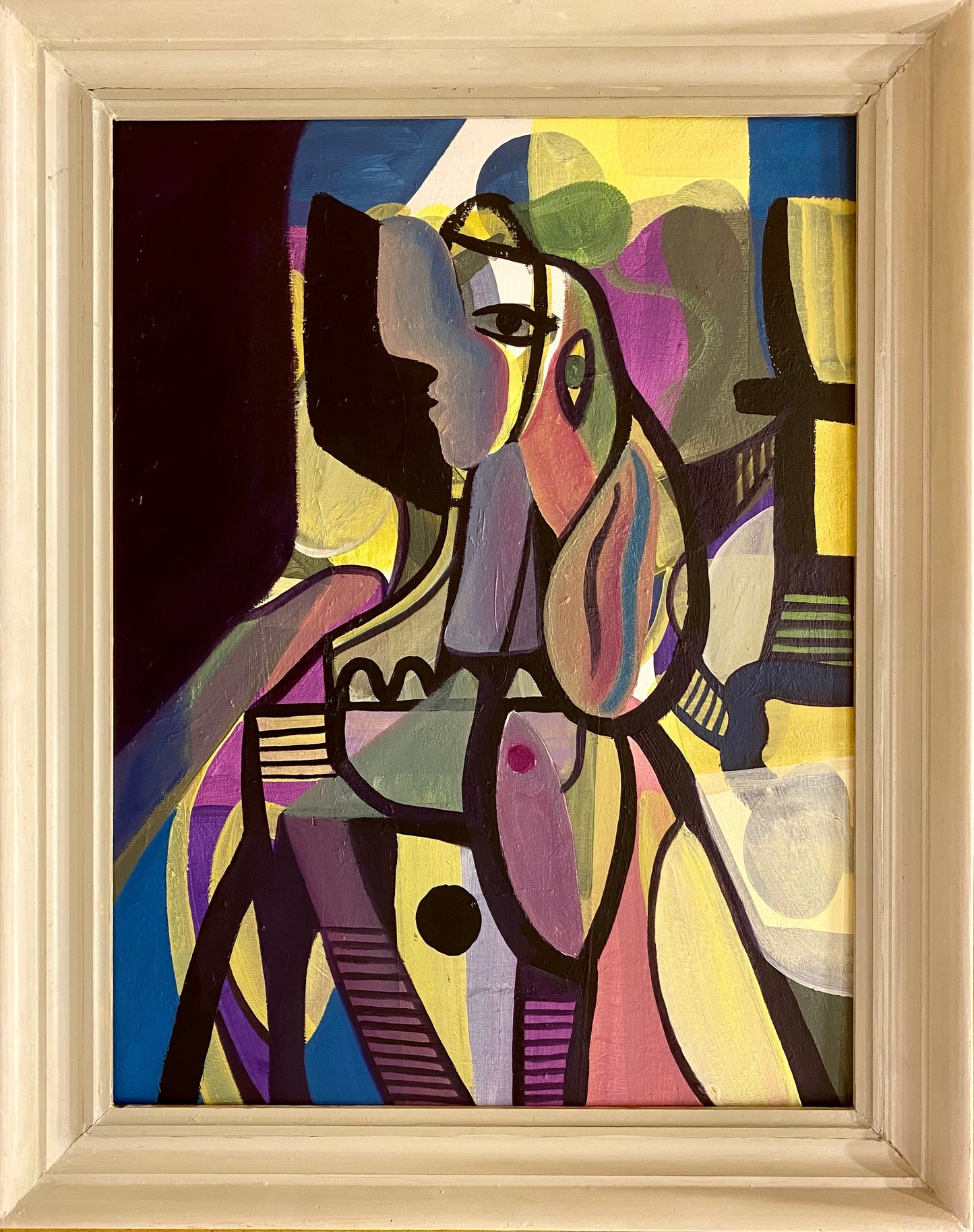"Dora Maar emancipating herself from a dark past" vit vintage ram – (Ej färdig)