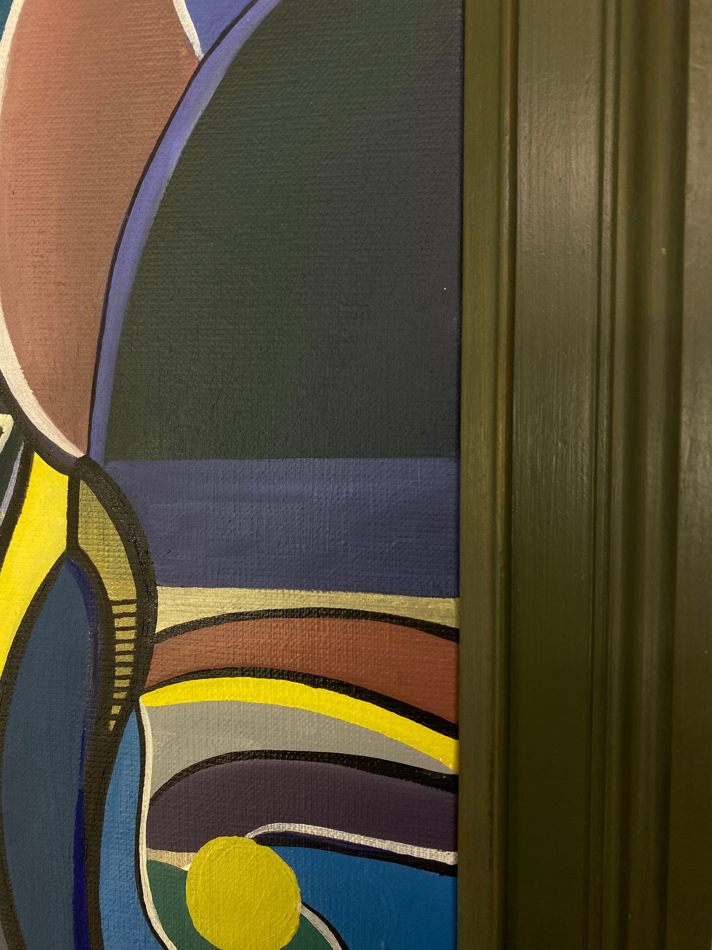 "I looked back for reference and you were gone", oljemålning på linneduk