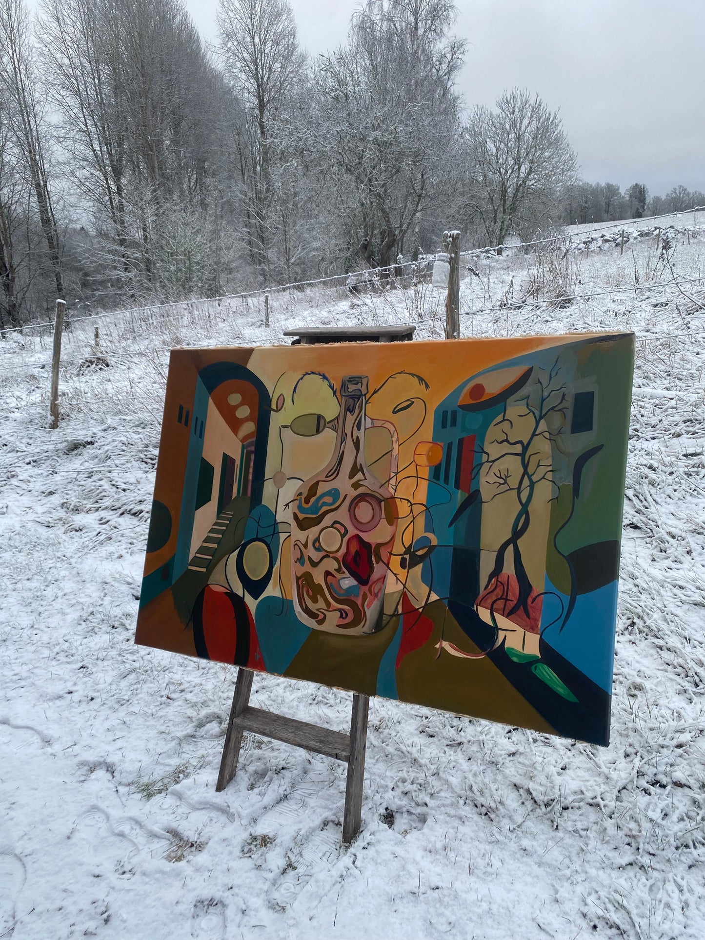 "Syncretism", oljemålning på duk