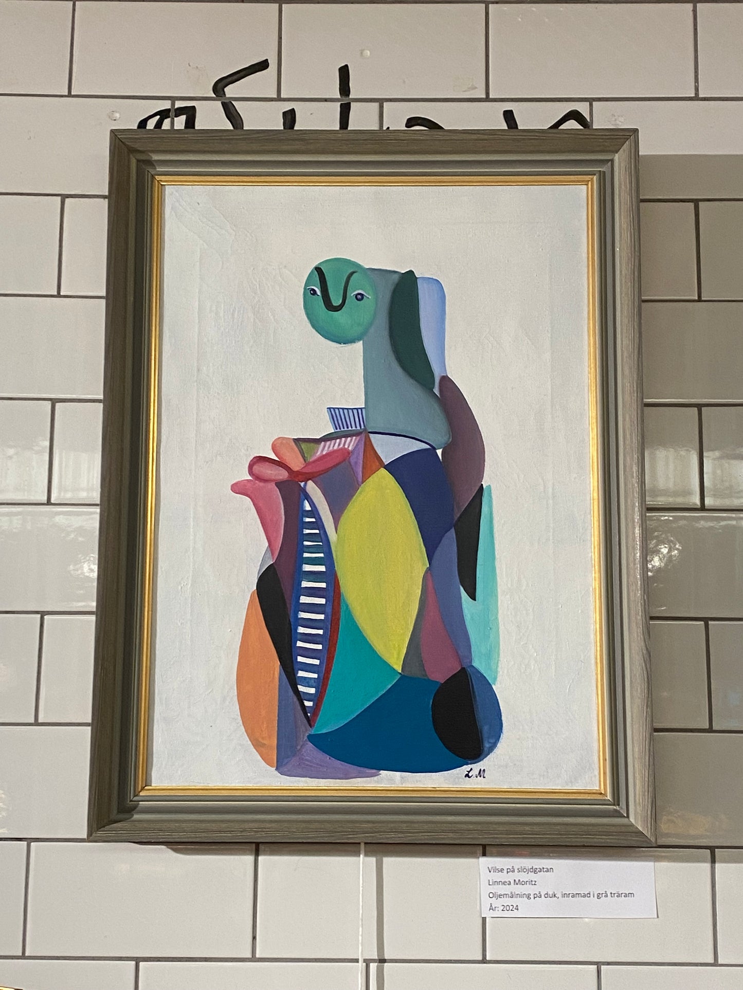 Vilse på slöjdgatan – 48x63x4.5cm, Oljemålning med träram (100% klar)