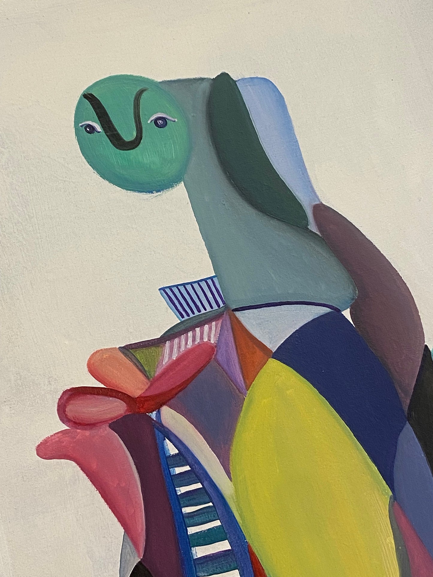 Vilse på slöjdgatan – 48x63x4.5cm, Oljemålning med träram (100% klar)