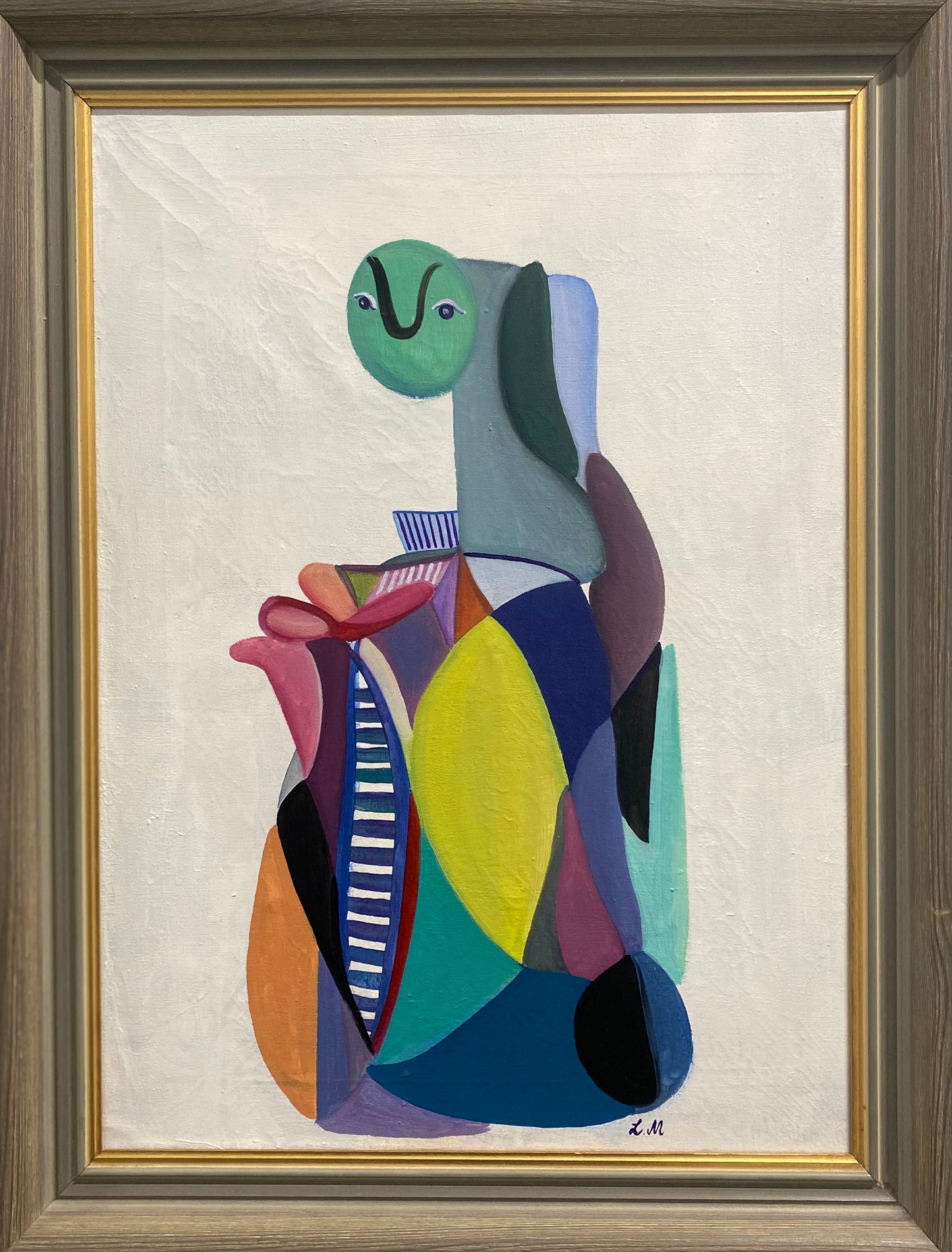 Vilse på slöjdgatan – 48x63x4.5cm, Oljemålning med träram (100% klar)