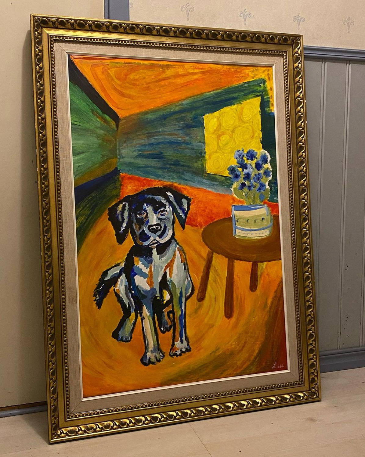 "Abandoned" - 2015 – Oljemålning med guldram