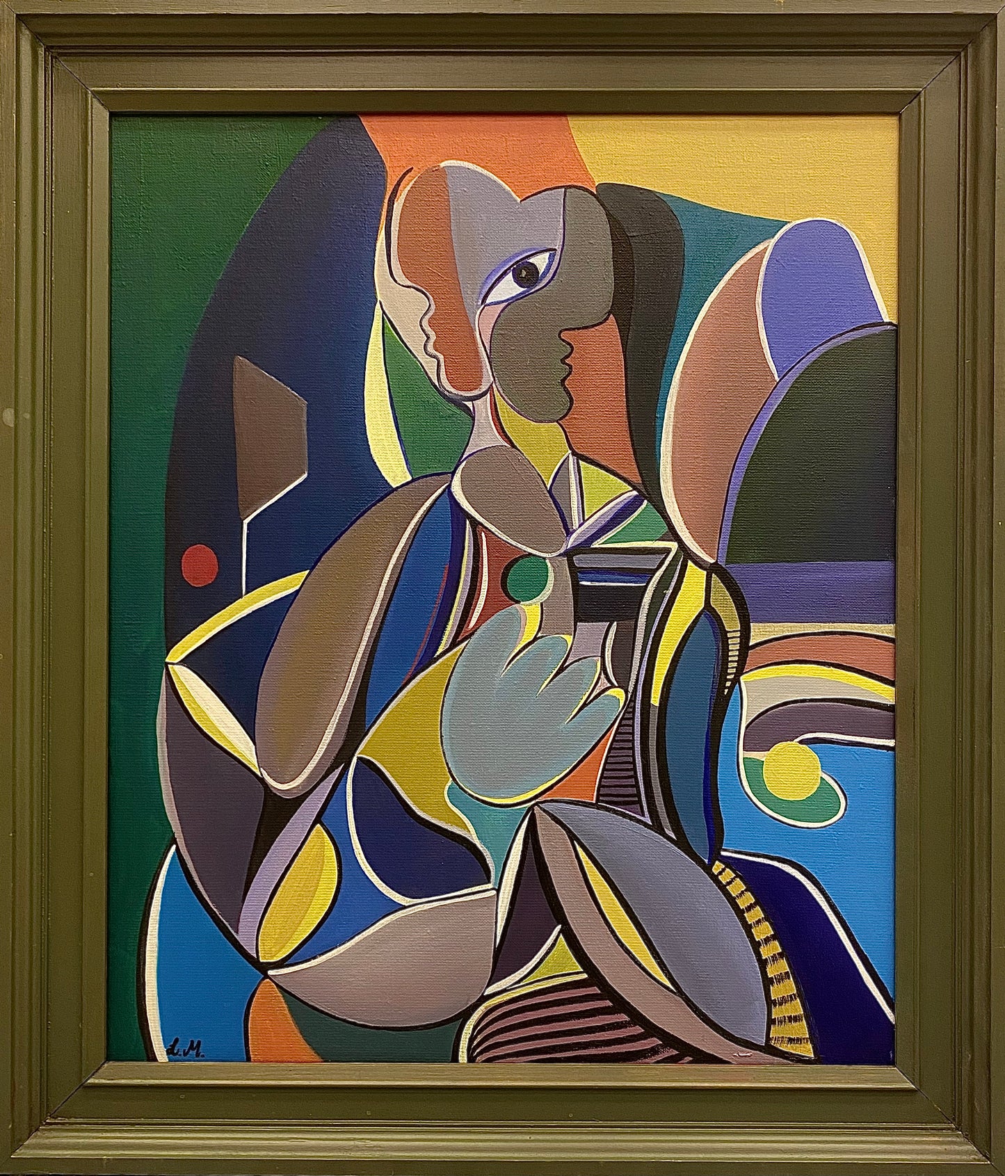 "I looked back for reference and you were gone", oljemålning på linneduk