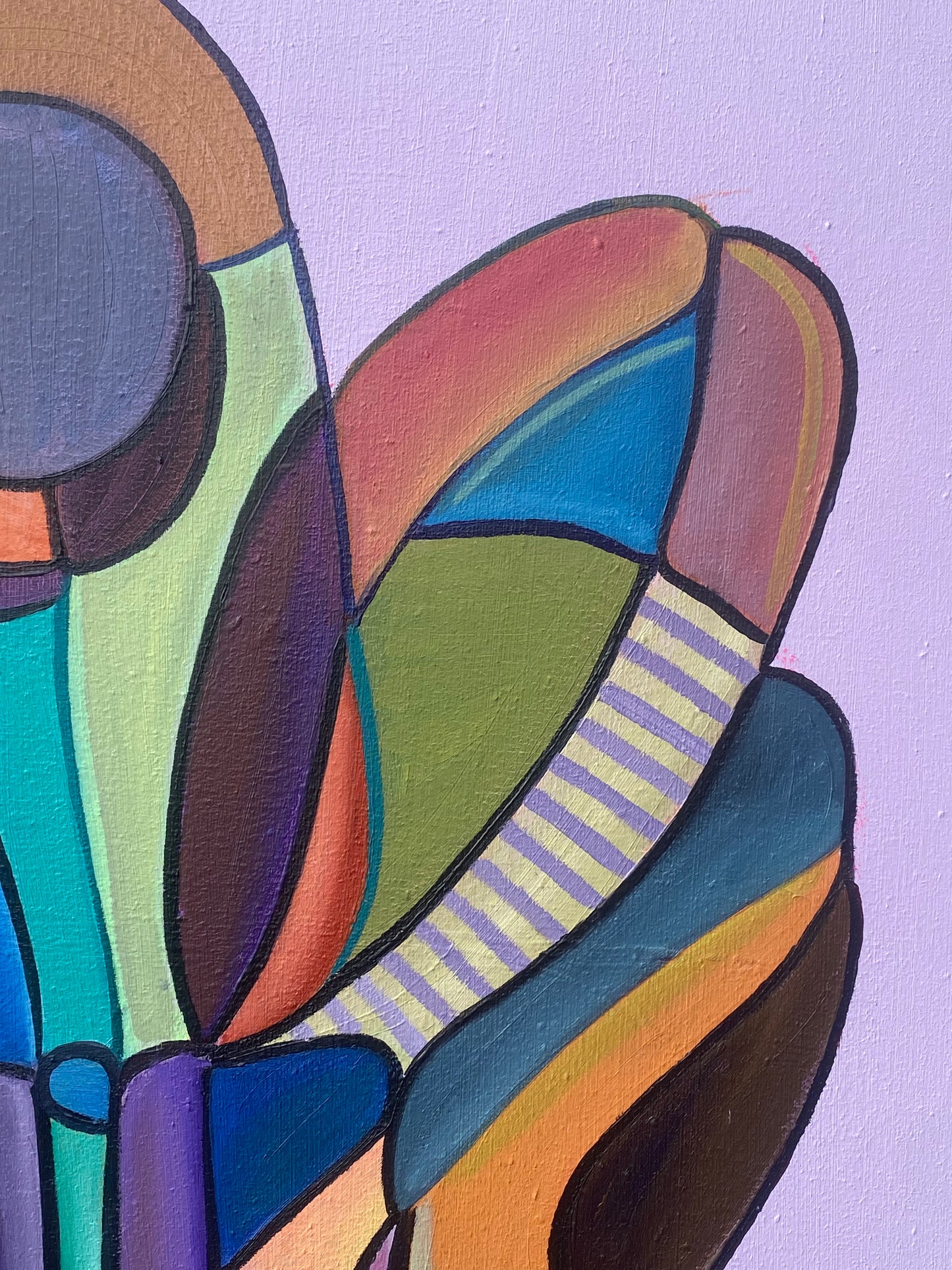 Sommerfugl (Butterfly effect) – Oljemålning med guldram, 68 x 102 x 5.5 (100% klar)