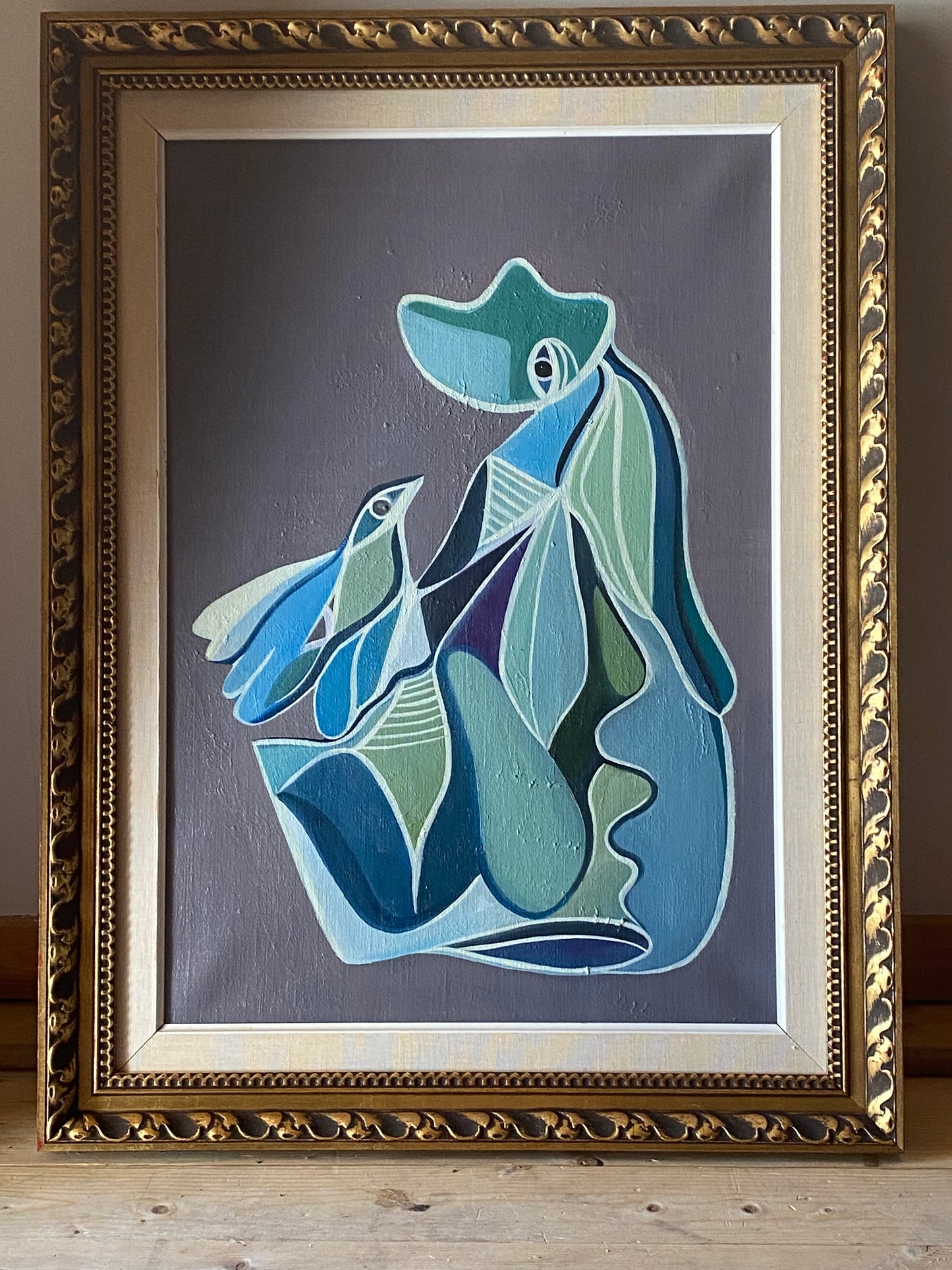 "Bird and a cucumberman" – inramad