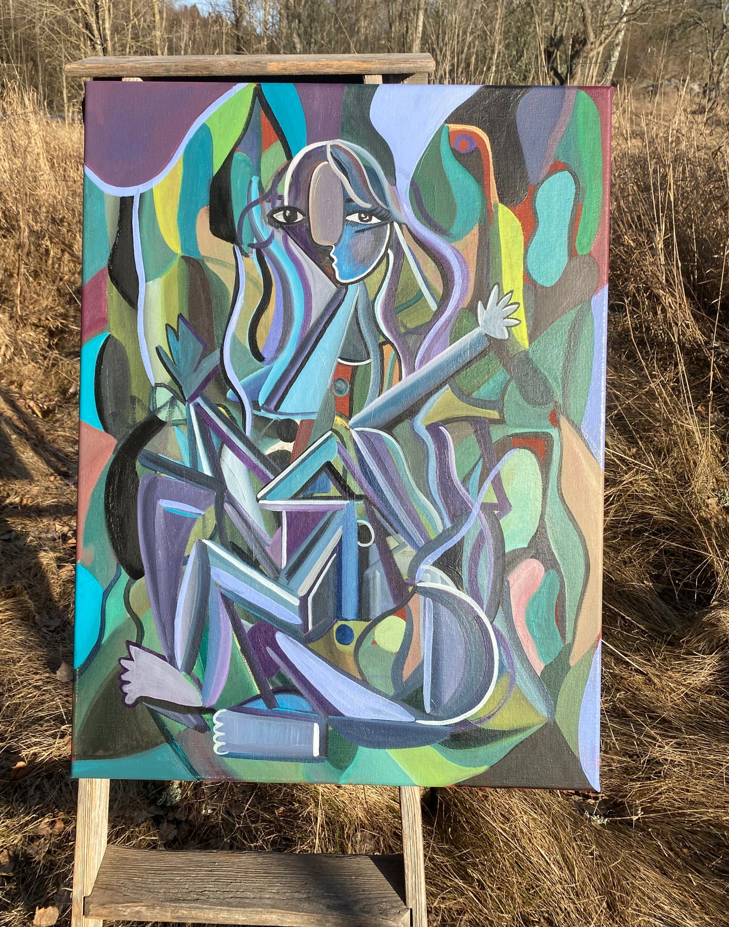 Lost and Found part 2 – Lila oljemålning på linneduk