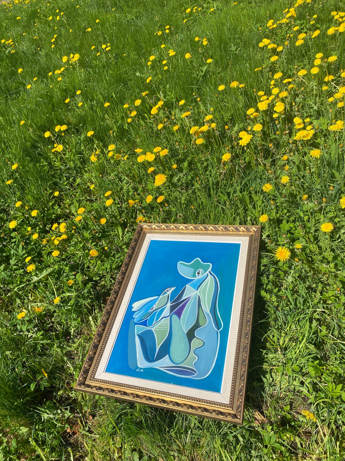 "Bird and a cucumberman" – inramad