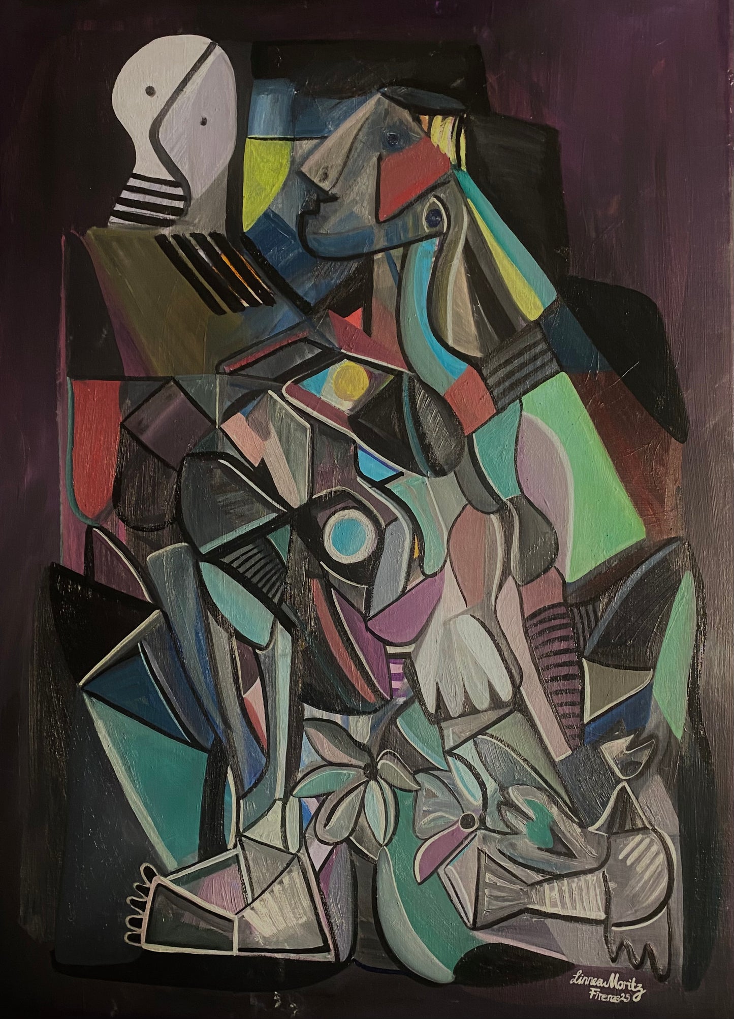 "Please dont leave me here" – Stor tavla med träram