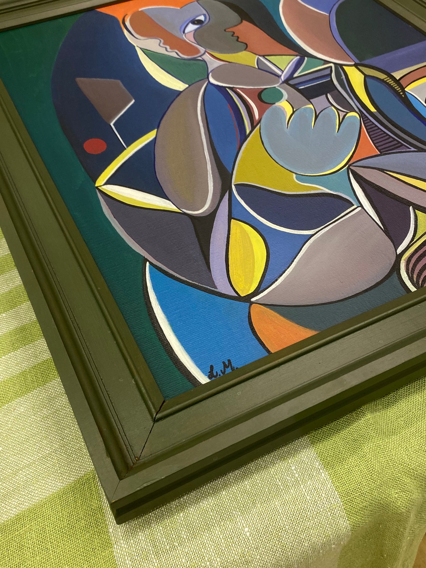 "I looked back for reference and you were gone", oljemålning på linneduk