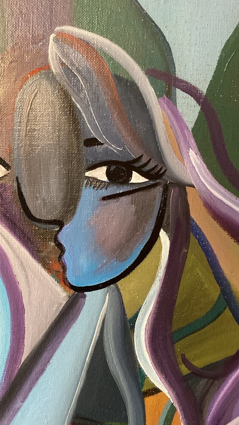 Lost and Found part 2 – Lila oljemålning på linneduk