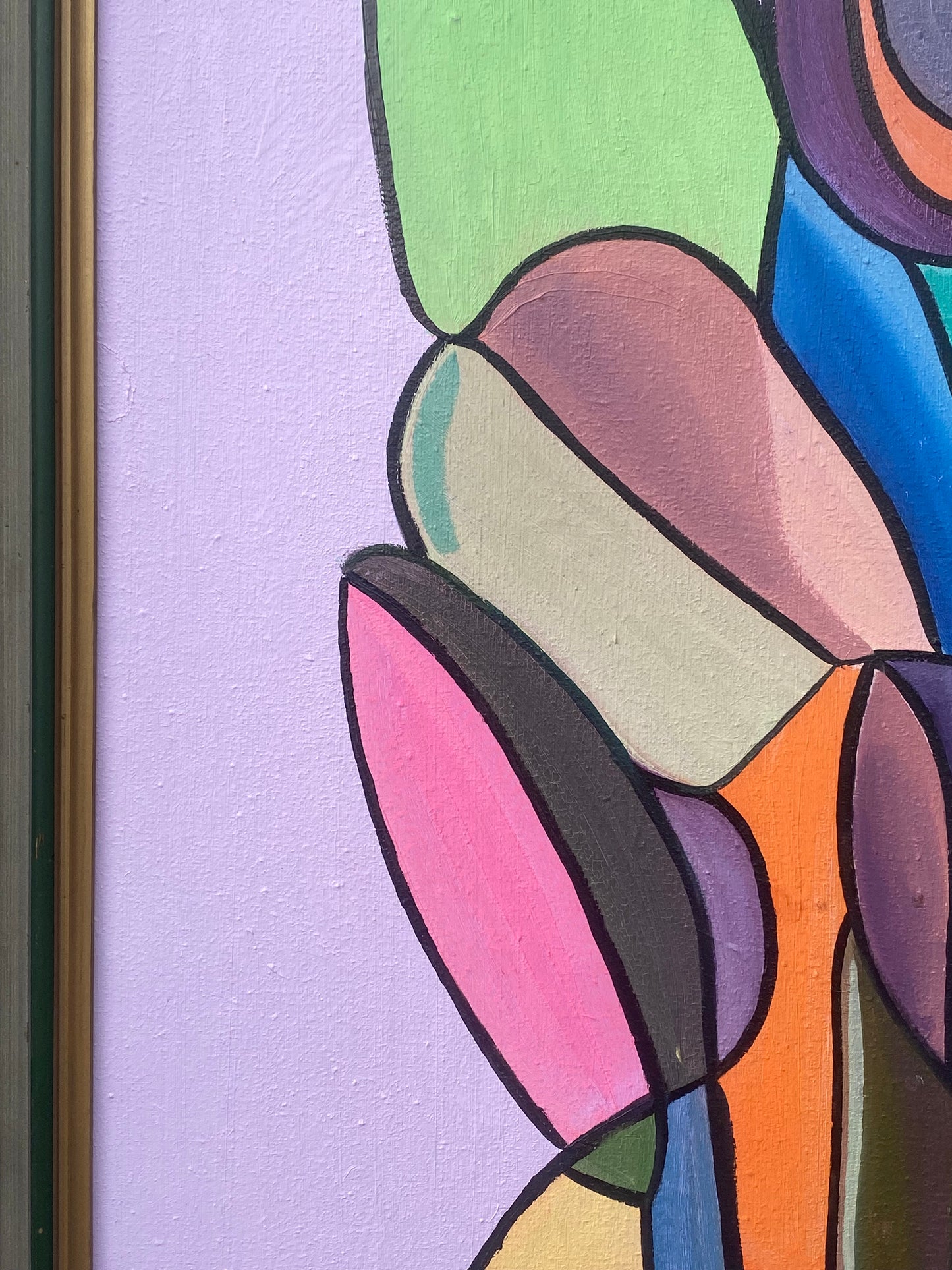 Sommerfugl (Butterfly effect) – Oljemålning med guldram, 68 x 102 x 5.5 (100% klar)