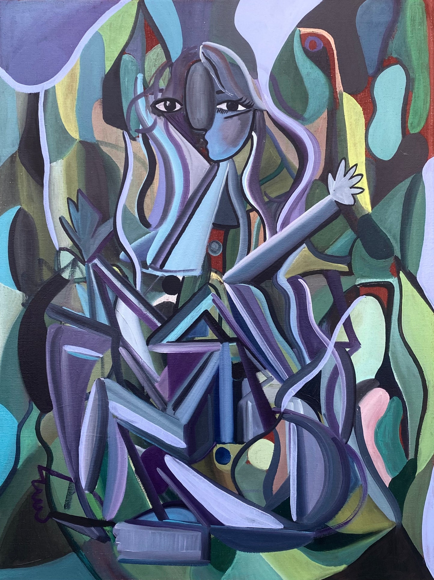 Lost and Found part 2 – Lila oljemålning på linneduk