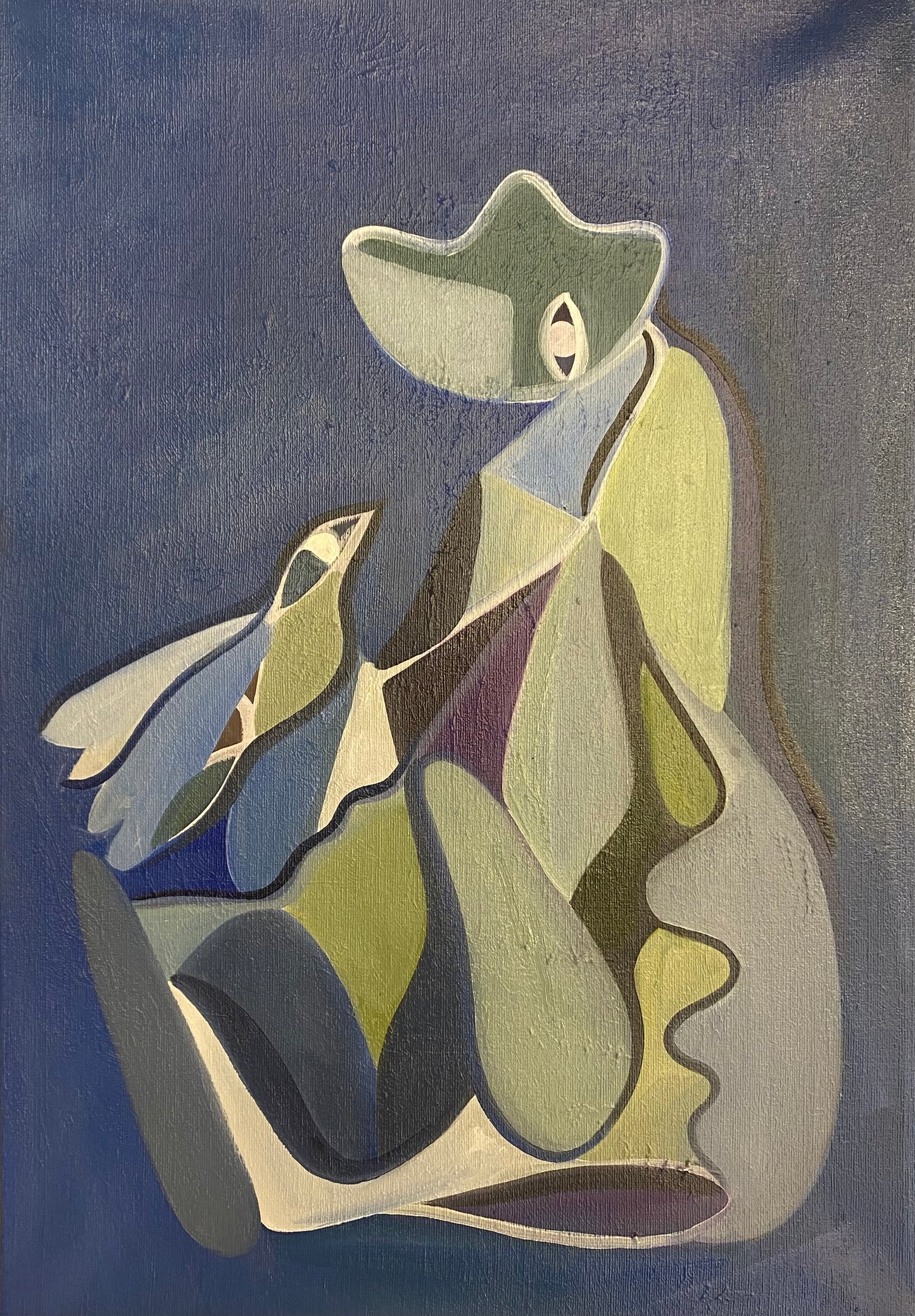 "Bird and a cucumberman" – inramad