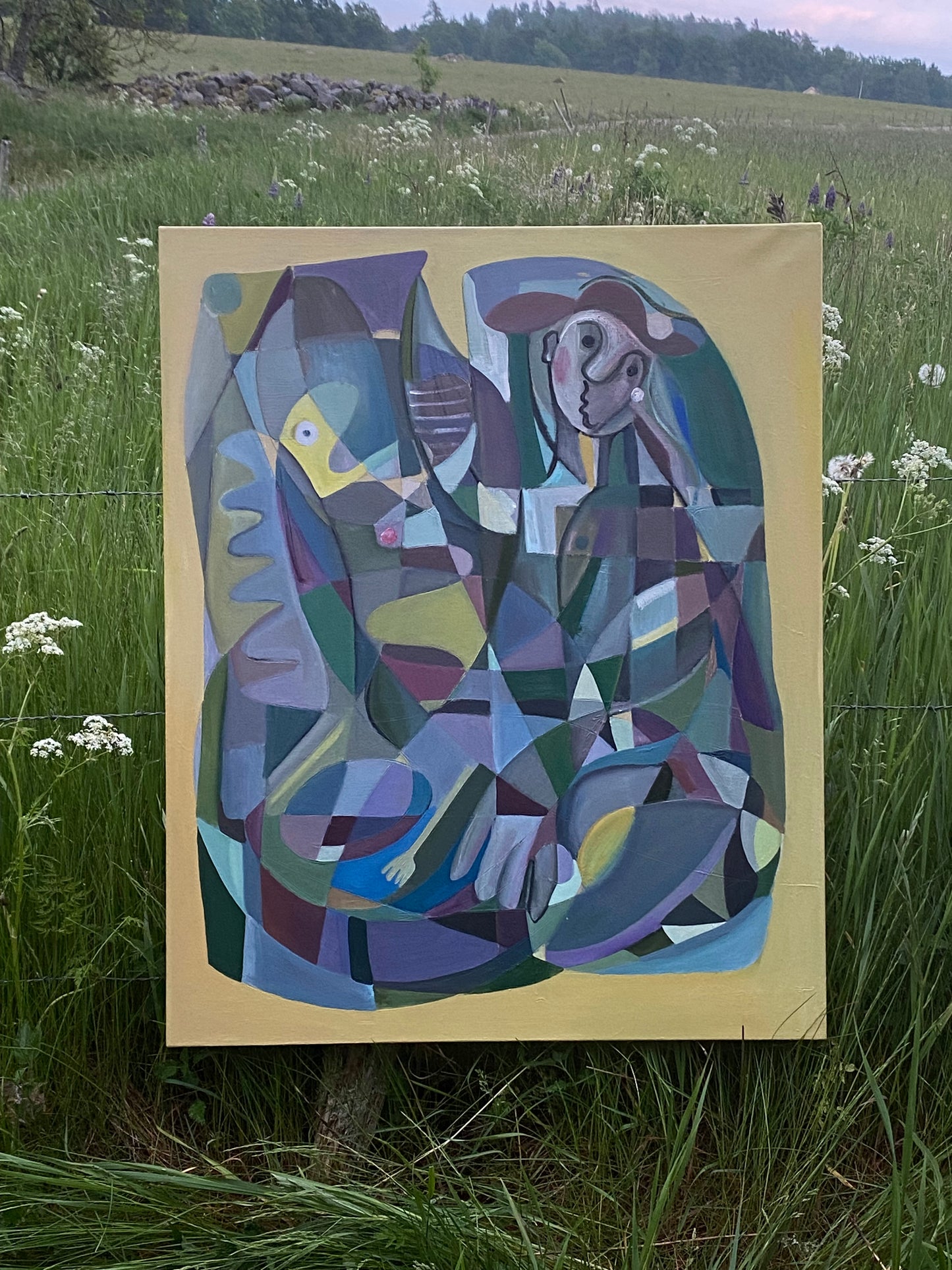 "Fiskaren" – Oljemålning (100 x 81 cm, Olja på Linneduk, ingen Ram) (Ej färdig)