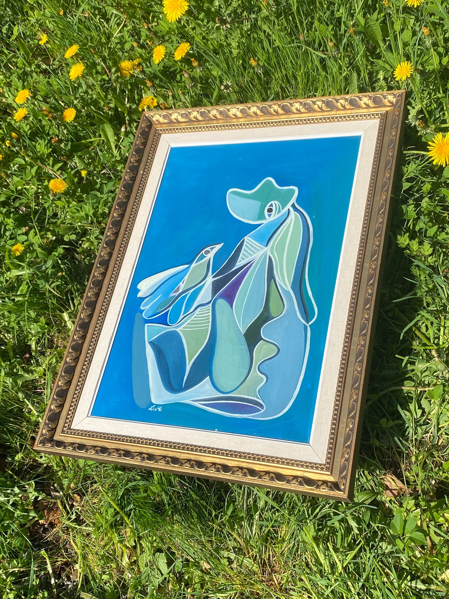 "Bird and a cucumberman" – inramad