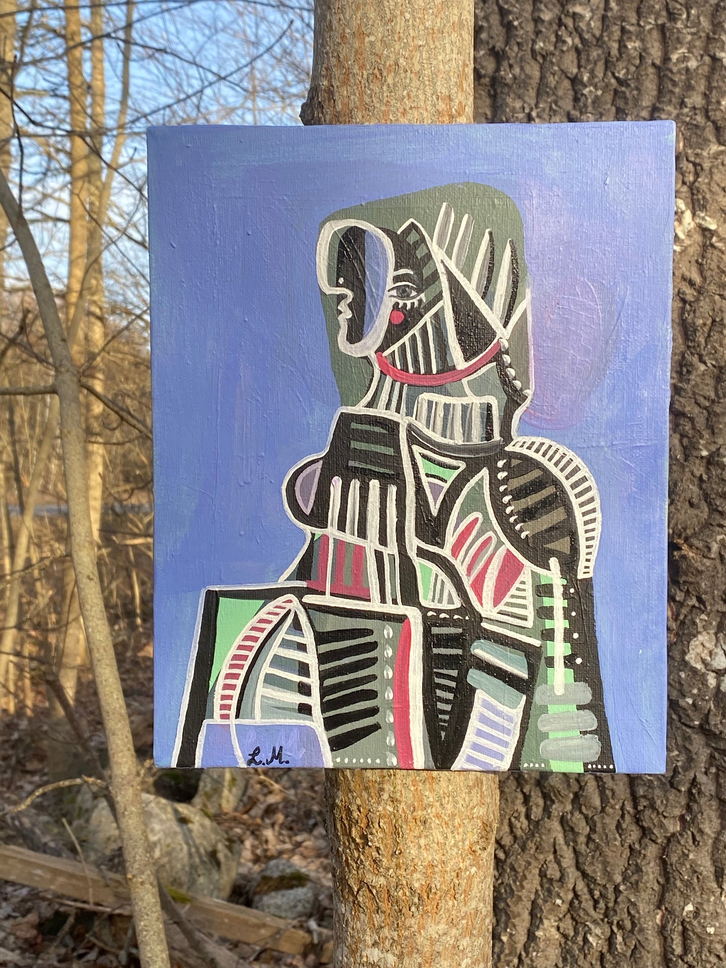 "Vildvittra" liten tavla, 22x27 cm