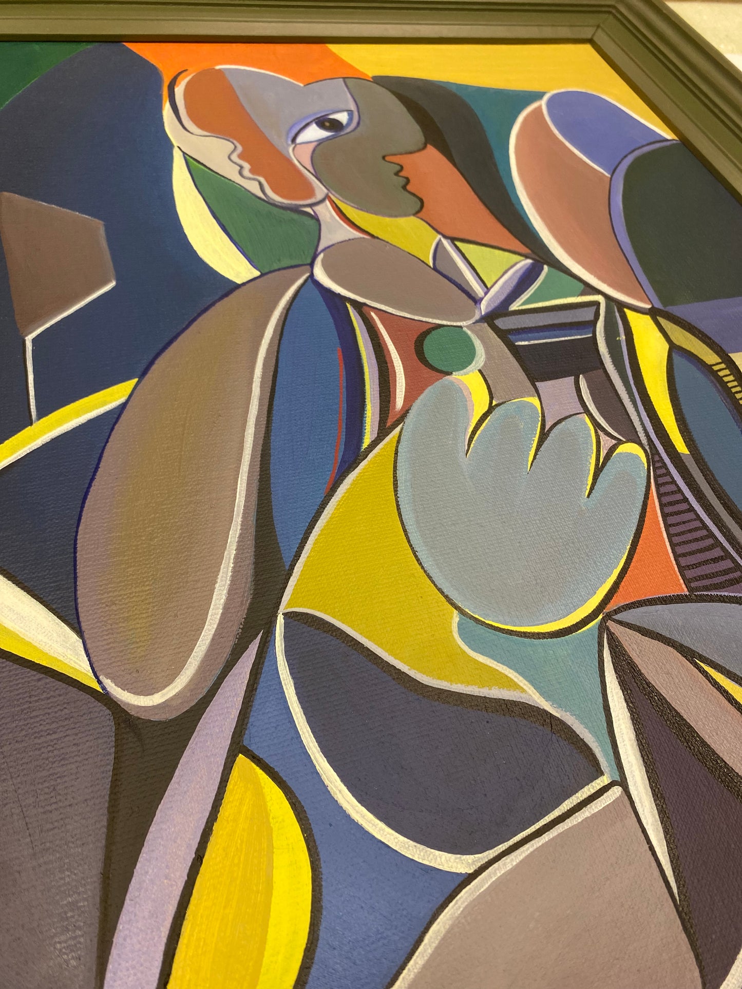 "I looked back for reference and you were gone", oljemålning på linneduk