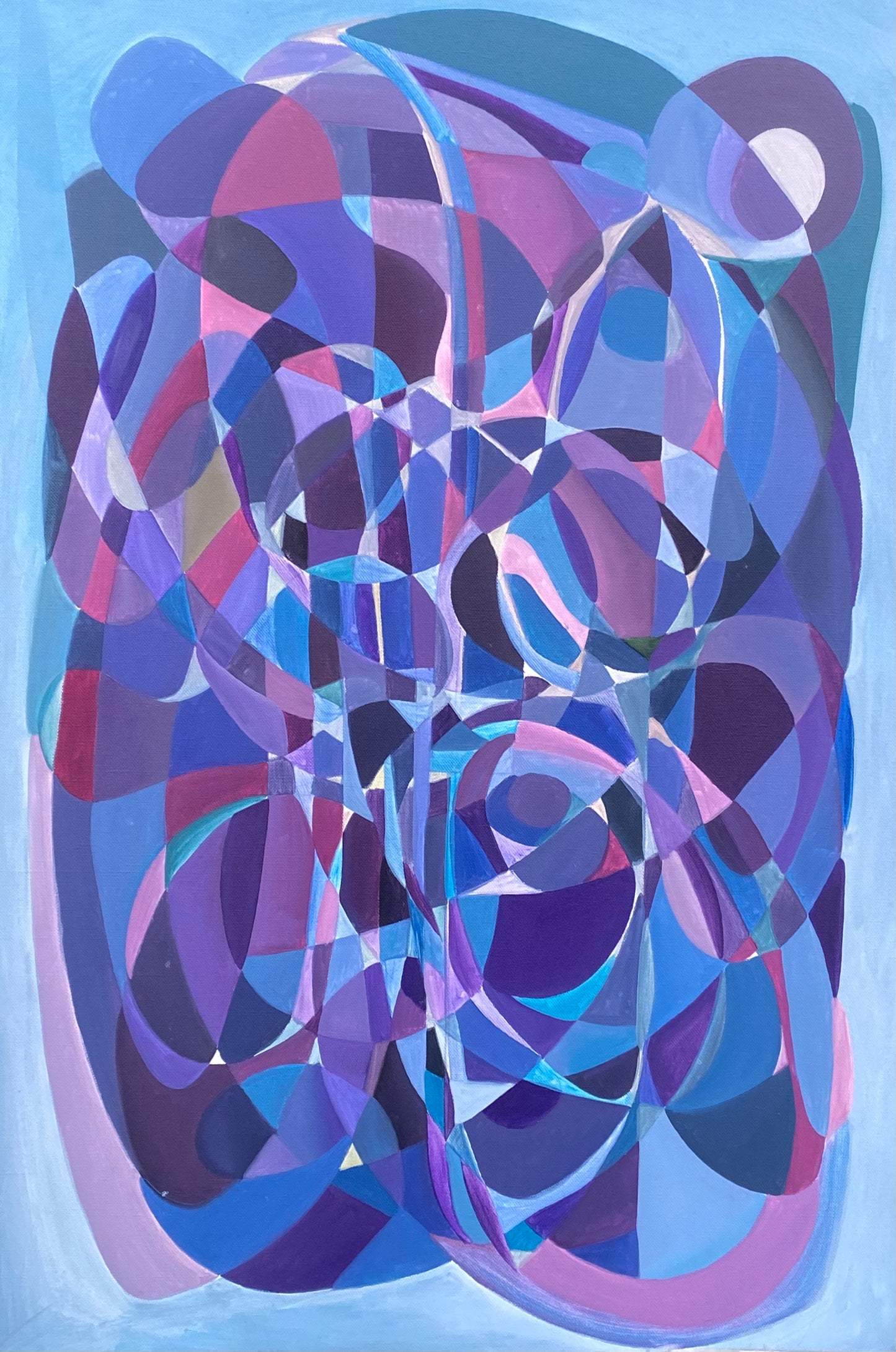 "Eternal spiral of a spotless mind" – Oljemålning på bomullsduk, inramad (Ej färdig, klar till april 2026)