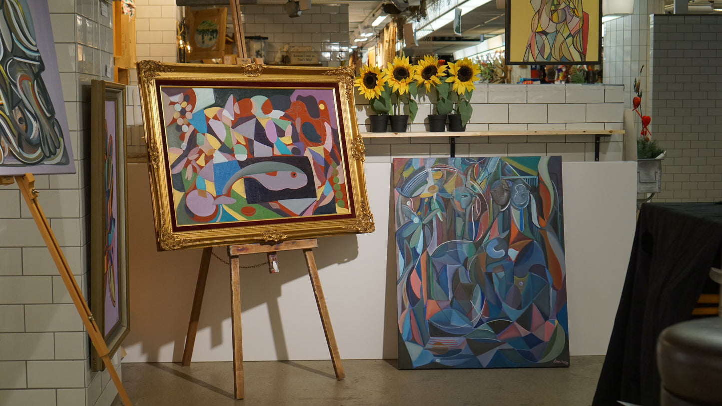 Return to the Mango Trees – Oljemålning, 100 x 81 cm (100 % klar)