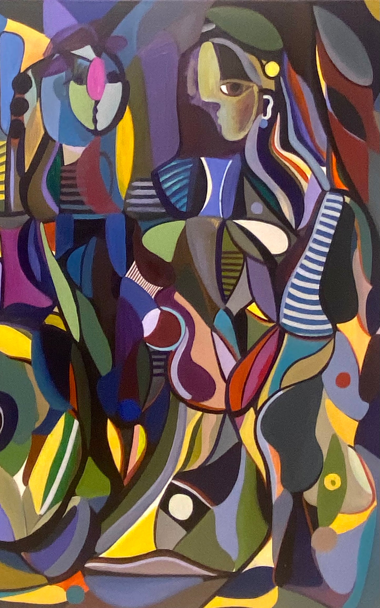 I cant play my guitar anymore - Stor oljemålning på linneduk