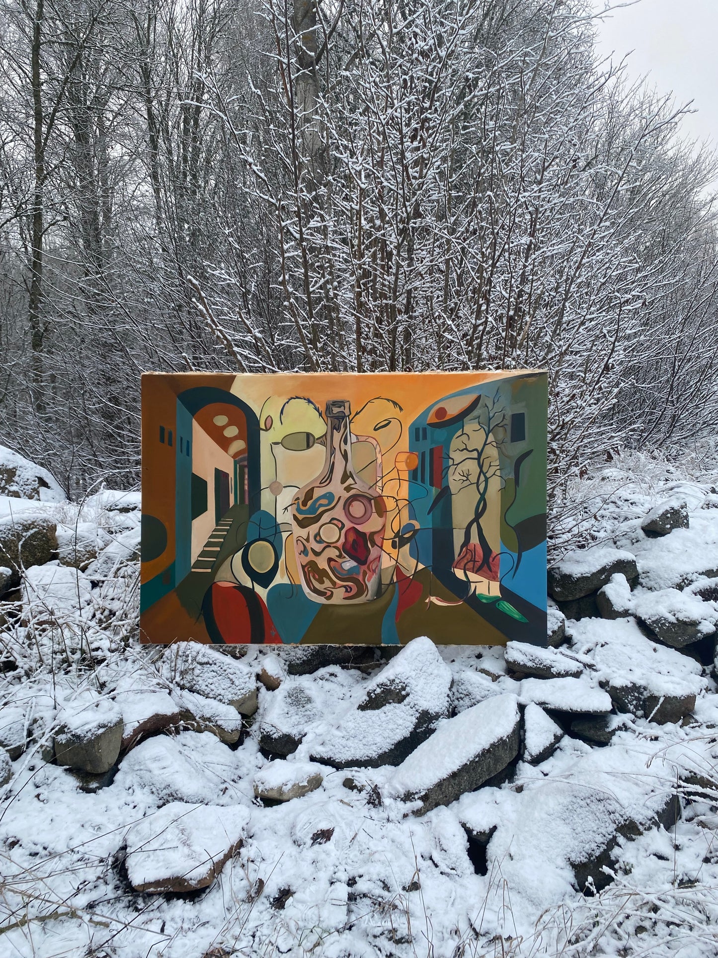 "Syncretism", oljemålning på duk