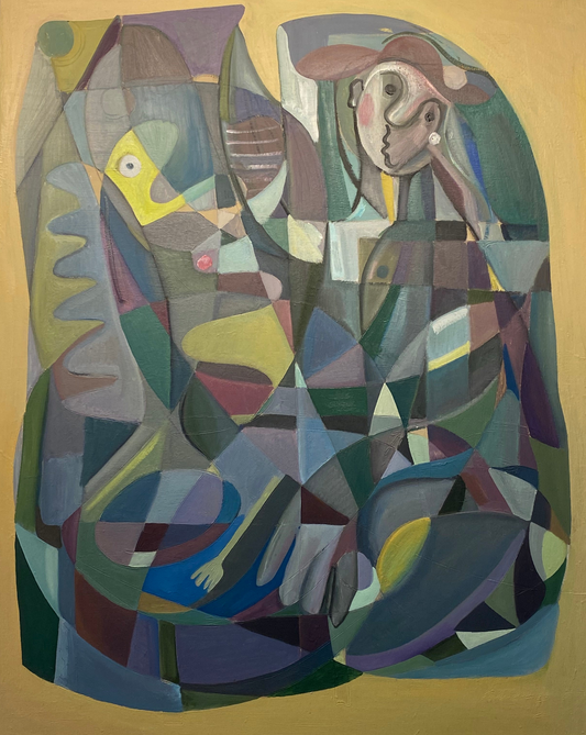 "Fiskaren" – Oljemålning (100 x 81 cm, Olja på Linneduk, ingen Ram) (Ej färdig)