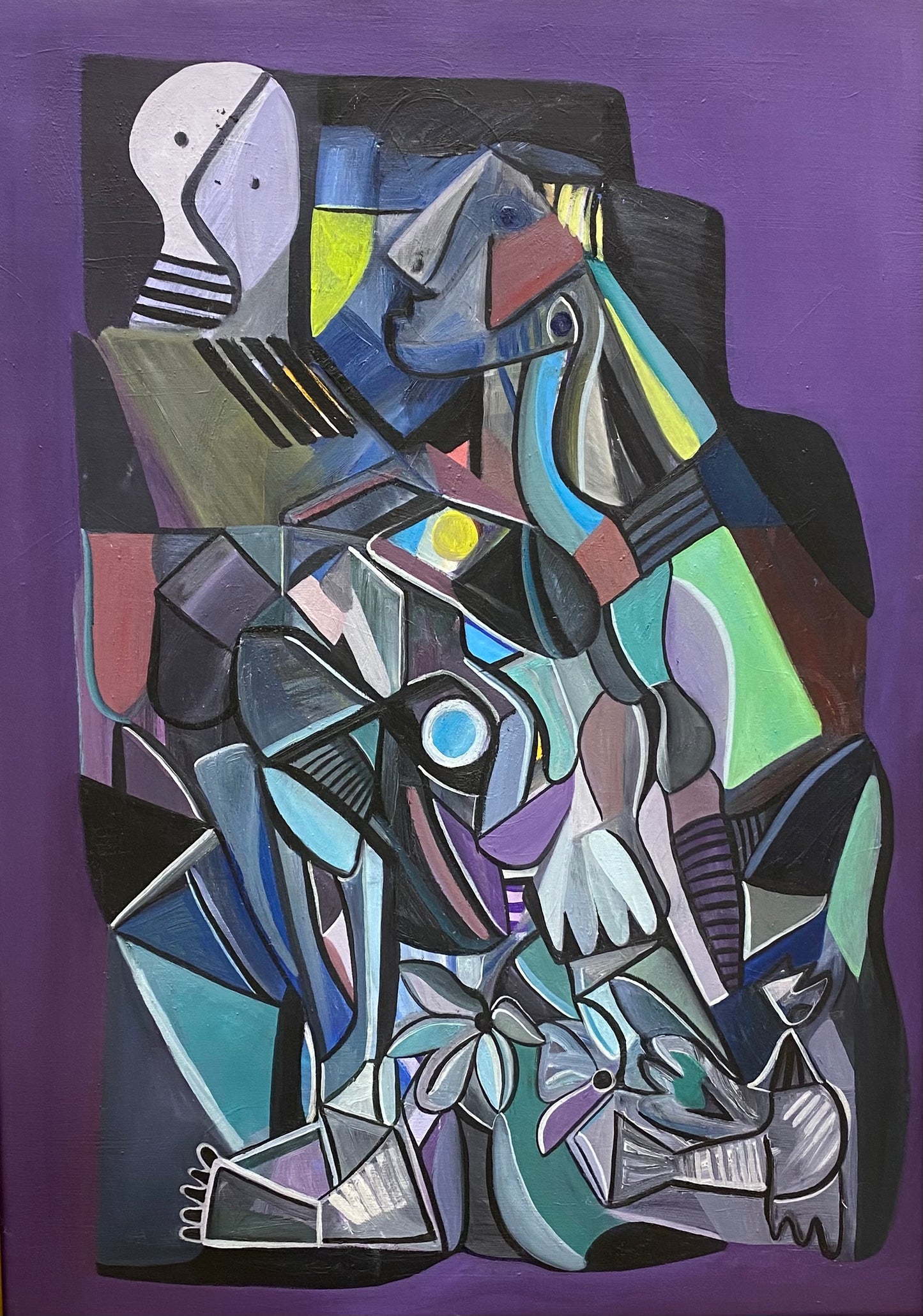 "Please dont leave me here" – Stor tavla med träram