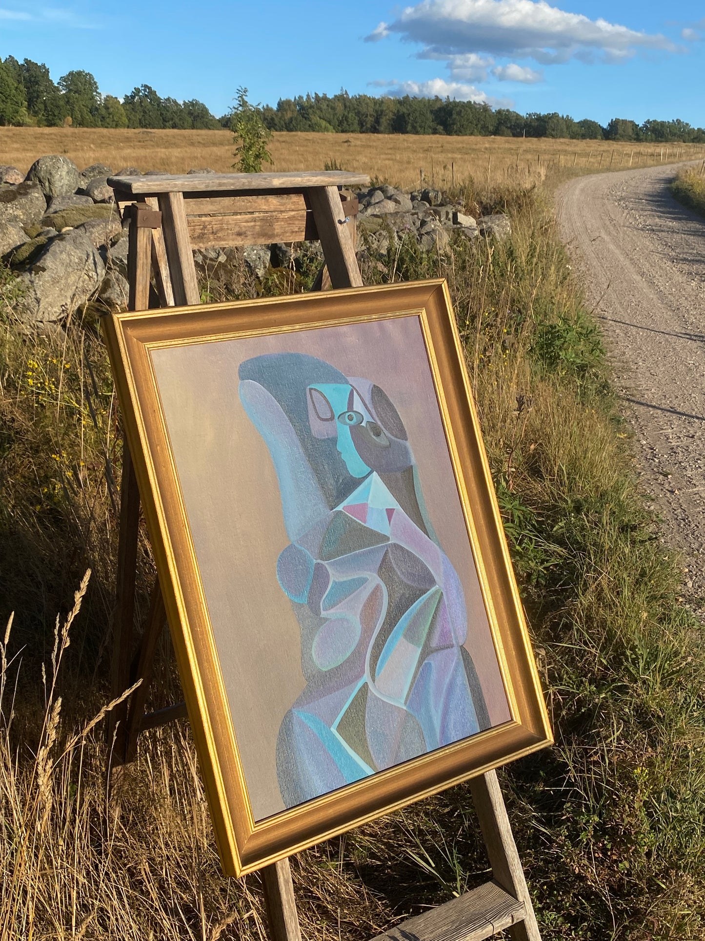 ”Fooled and Naive” – Oljemålning med guldram