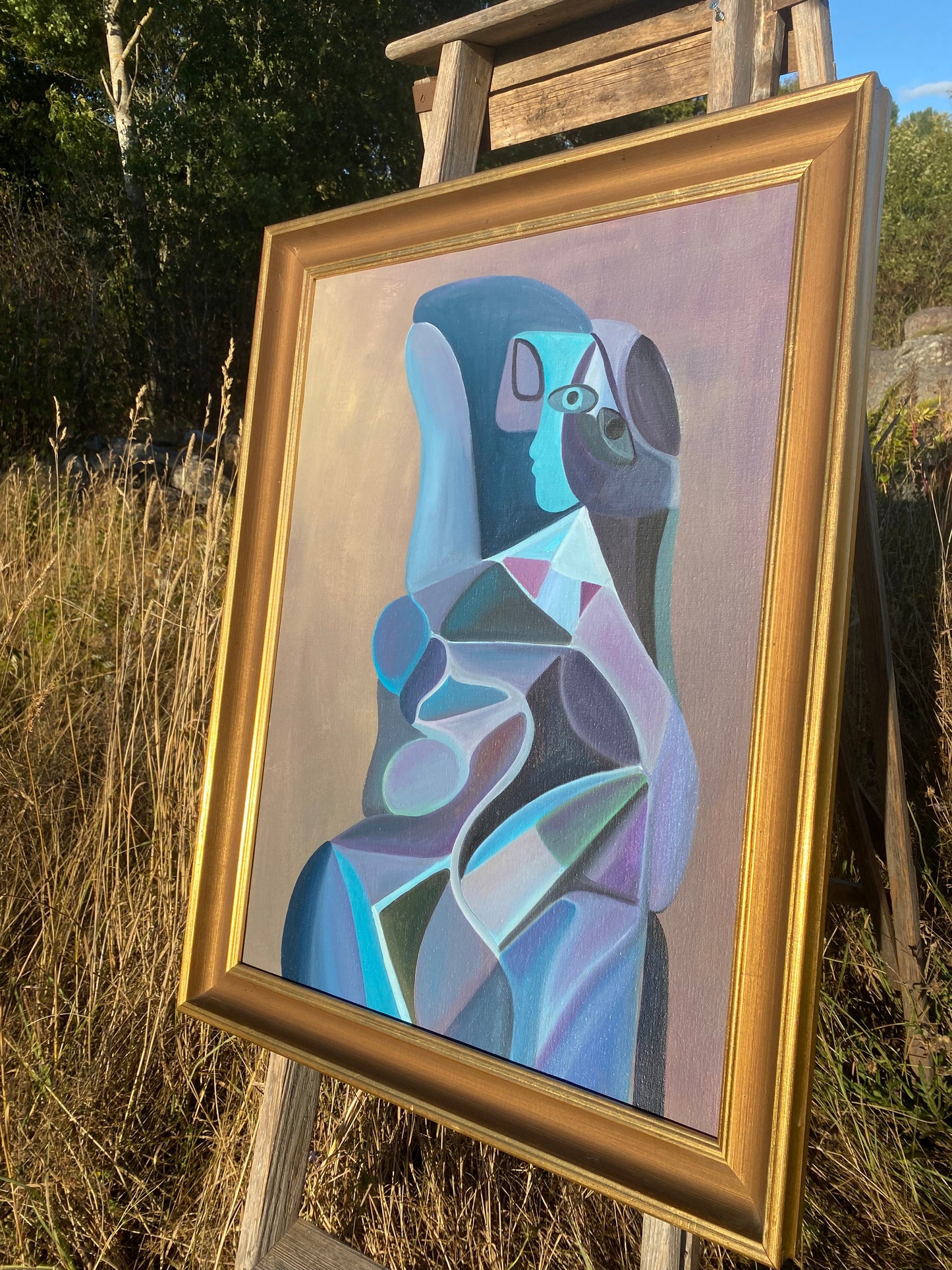 ”Fooled and Naive” – Oljemålning med guldram