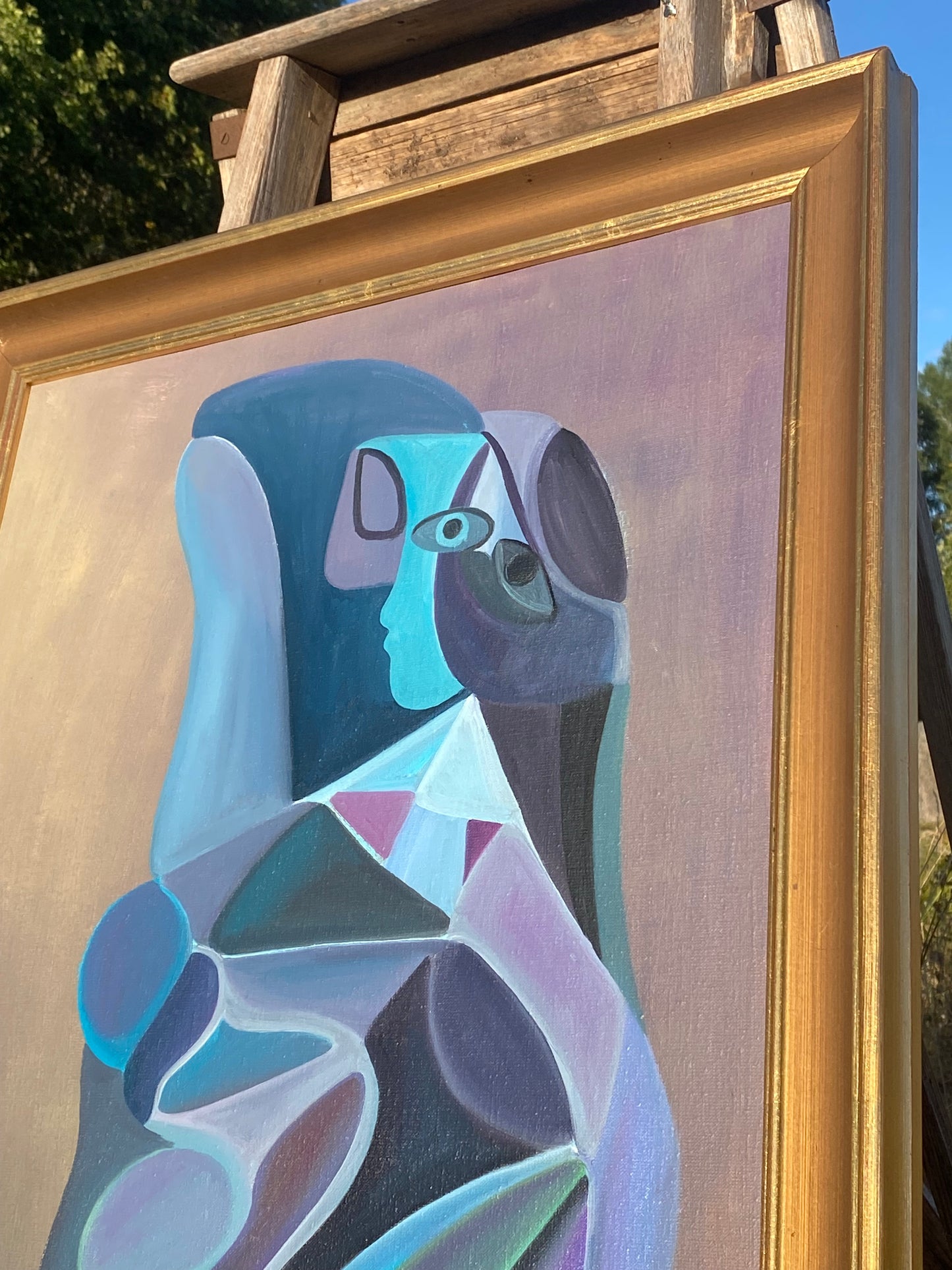 ”Fooled and Naive” – Oljemålning med guldram