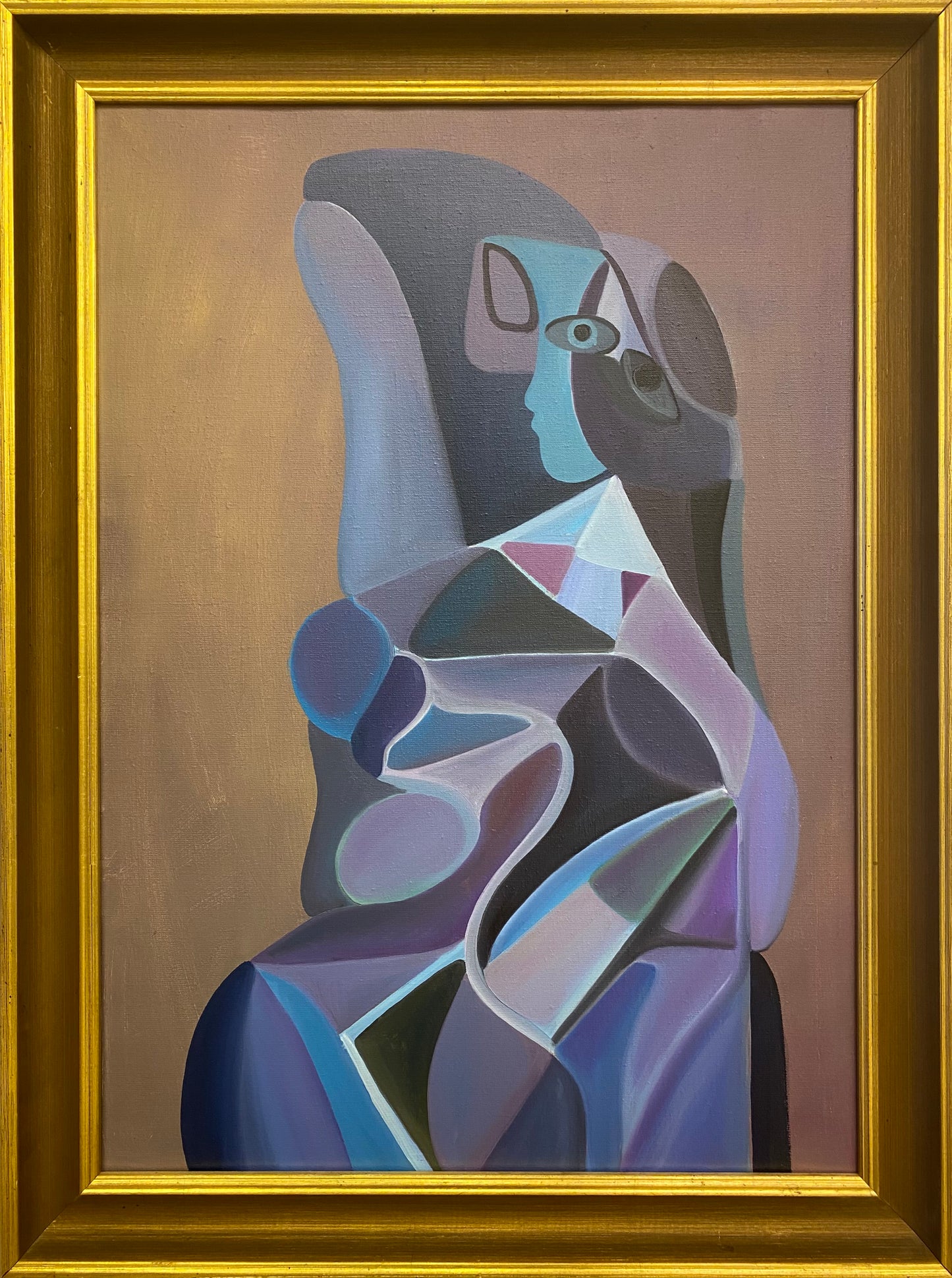 ”Fooled and Naive” – Oljemålning med guldram