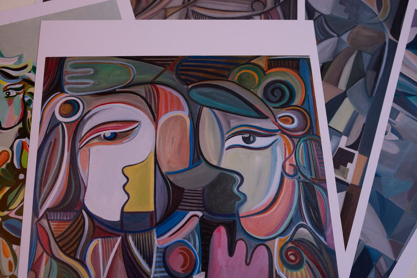 Konsttryck ”Lovers by the sea” A3